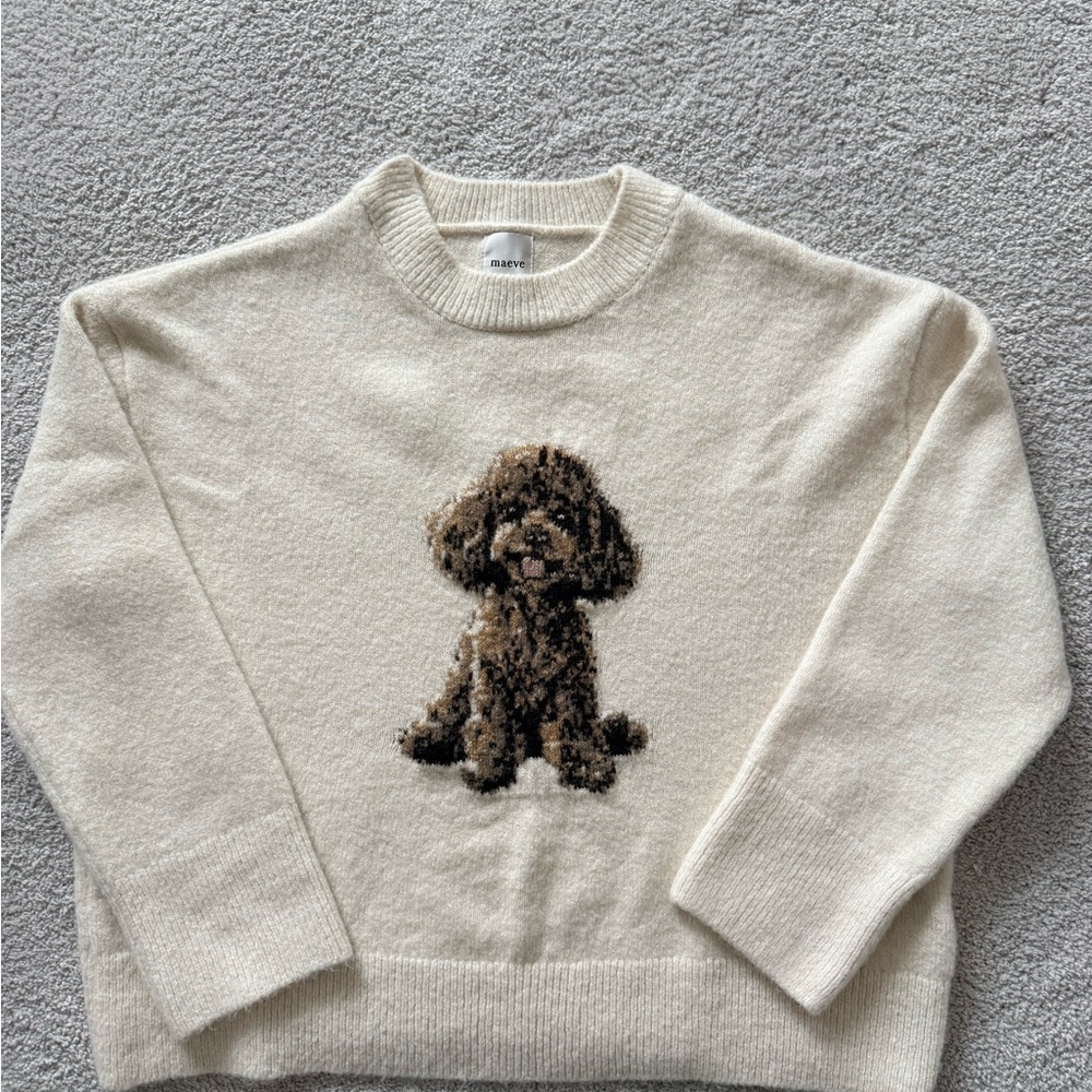 Maeve Cream Knit Sweater with Subtle Texture